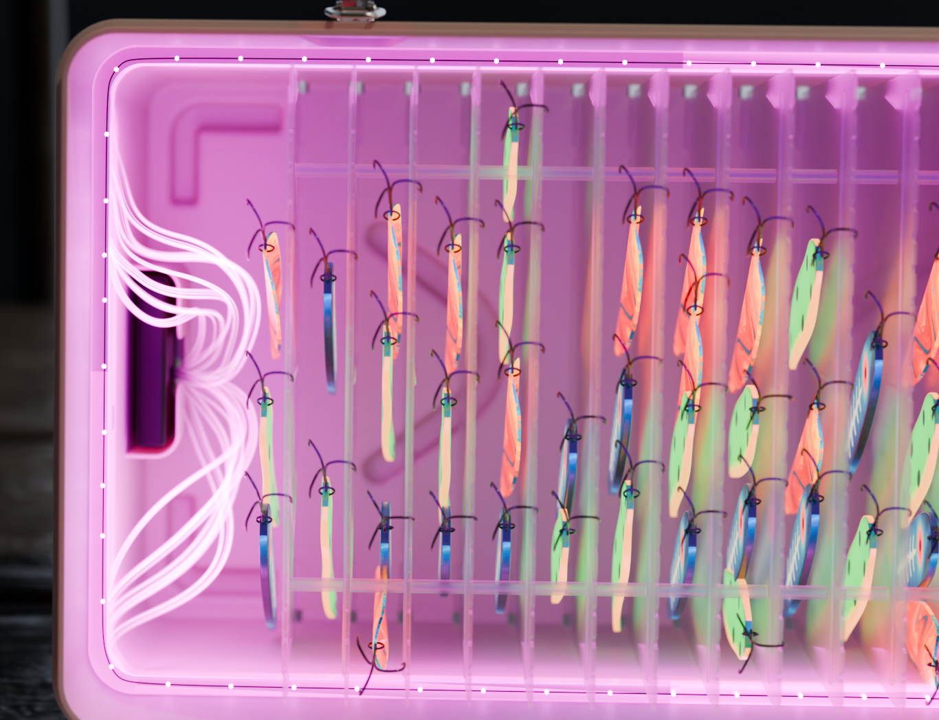 Trolling Spoon Box for Salmon Fishing | UV Charging Tackle Box | Tackle In A Box™