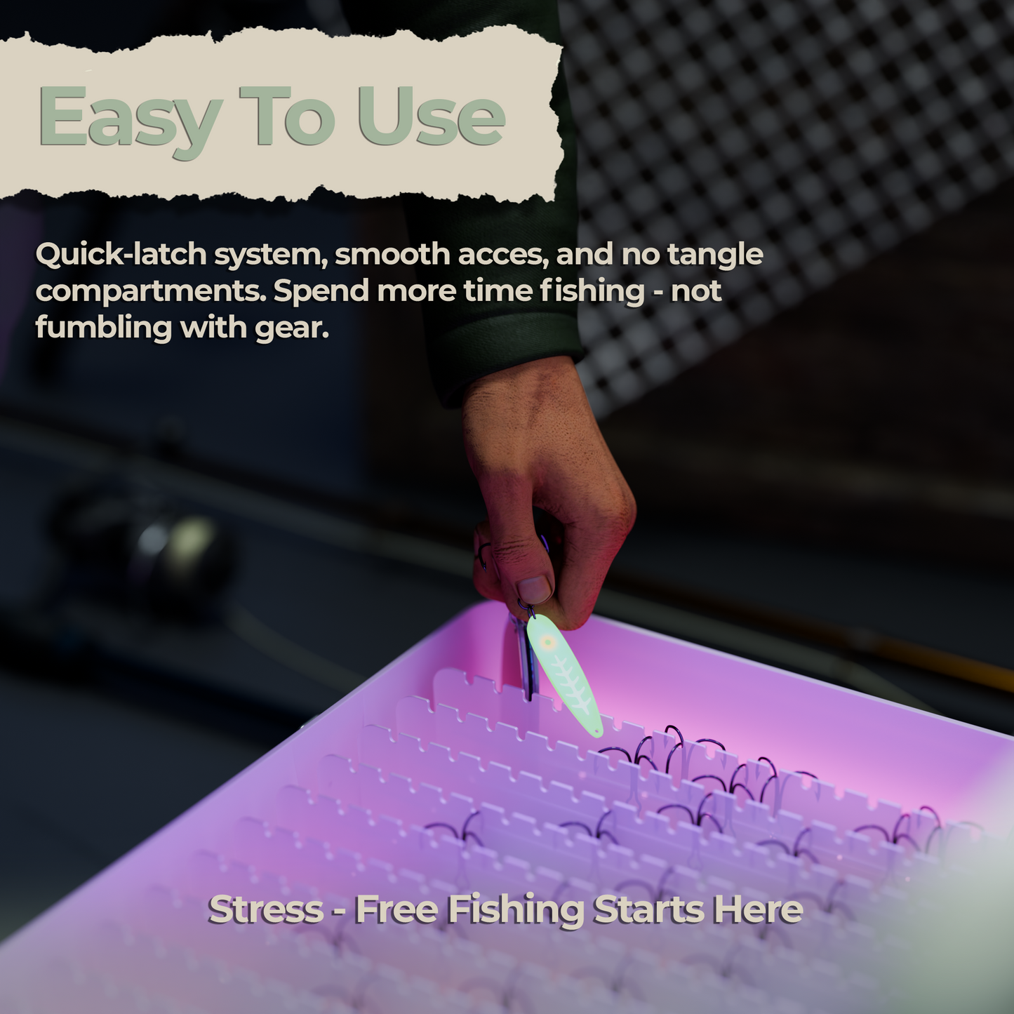 Trolling Spoon Box for Salmon Fishing | UV Charging Tackle Box | Tackle In A Box™